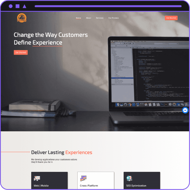 Lotus Solutions website header section